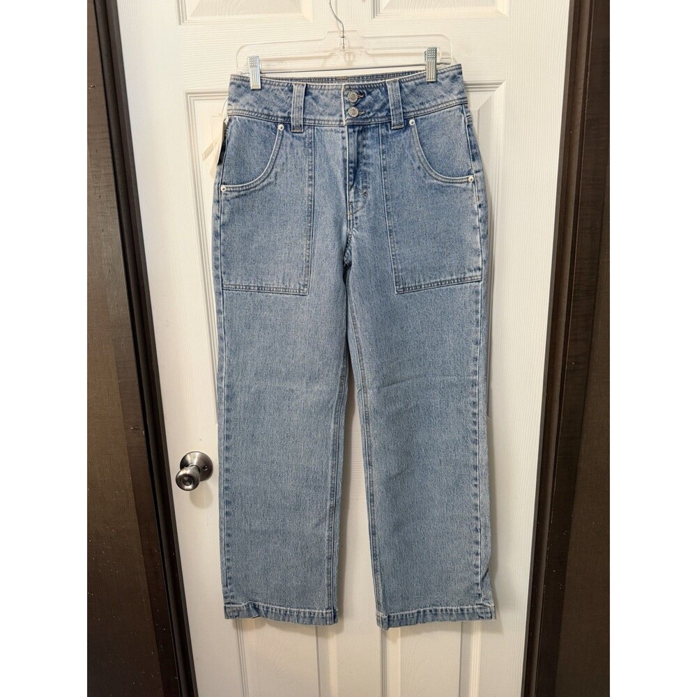 NWT Anthropologie Unpublished Carpenter Jeans Sz 27  Cropped Wide Leg Utility